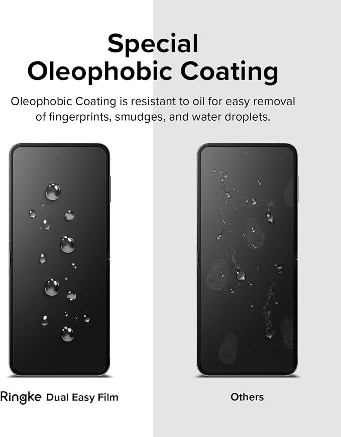 Ringke Dual Easy Film [4-Layer Protection] Compatible with Samsung Galaxy Z Flip 5 Screen Protector Self Healing Repair Coating Full Coverage HD Clear Screen Protector - 2 Pack
