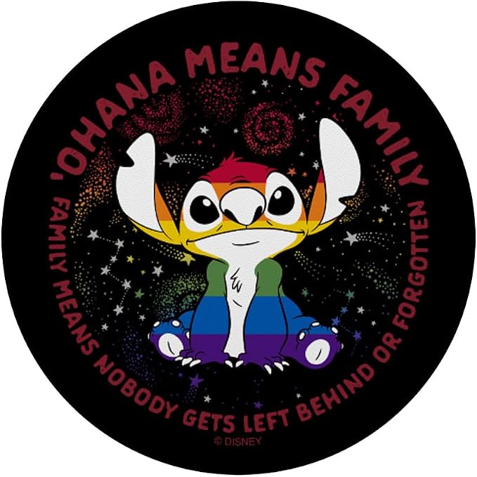 Disney Lilo &amp Stitch Ohana Means Family Rainbow Stitch PopSockets Adhesive PopGrip
