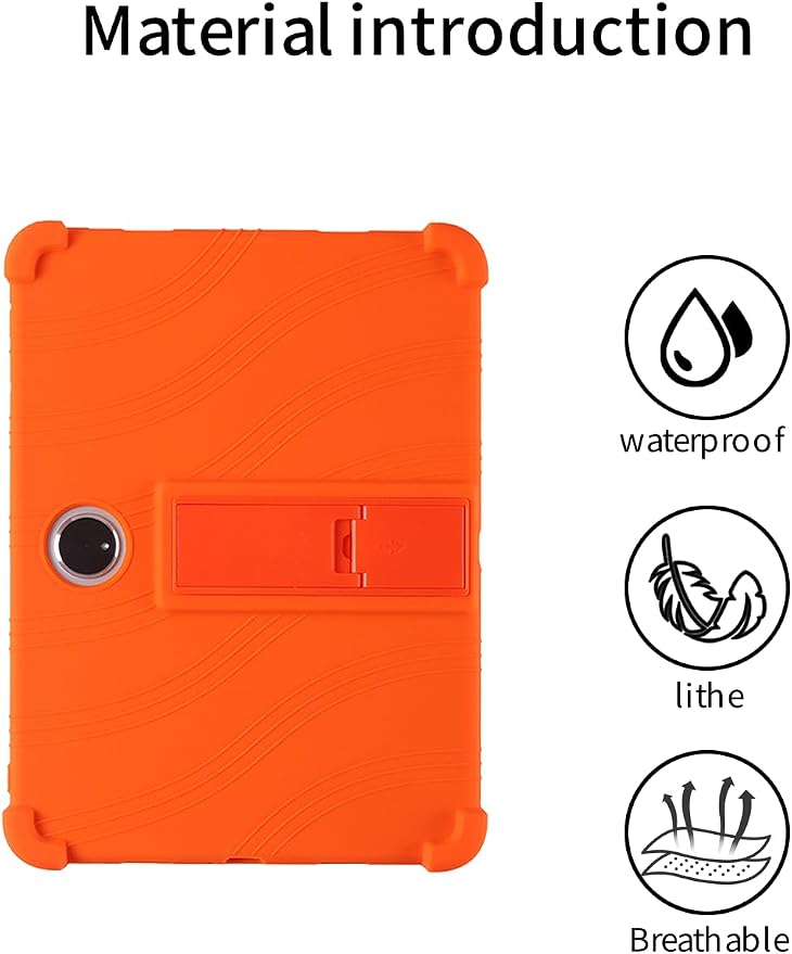 for OnePlus PAD 2 2024 Tablet CaseSoft Silicone Adjustable Stand Shockproof Kids Friendly for OnePlus PAD 2 12.1 (Black)