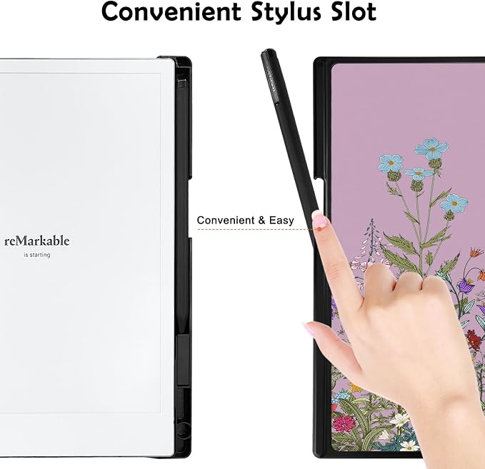 Case for Remarkable 2 Paper Tablet 10.3 2020 ReleasedLightweight and Hard Back Shell Protective Book Folio Cover with Built-in Pen HolderComes with Remarkable 2 Pen Tips.