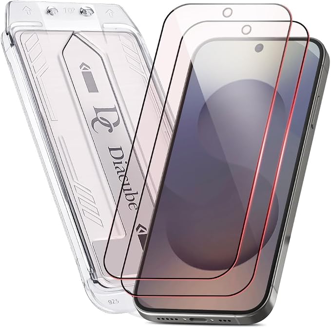 2-Pack Red Light Converter Screen Protector for Samsung Galaxy S23 Quantum Dot Technology Converts Blue Light to Red Light for Better Sleep &amp Eye Comfort 9H Tempered Glass with Easy-Install Fram