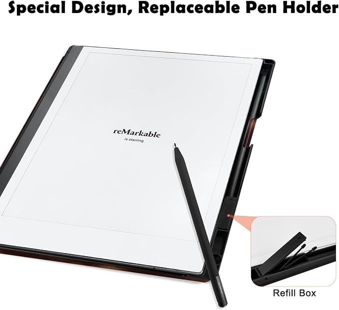 Case for Remarkable 2 Paper Tablet 10.3 2020 ReleasedLightweight and Hard Back Shell Protective Book Folio Cover with Built-in Pen HolderComes with Remarkable 2 Pen Tips.