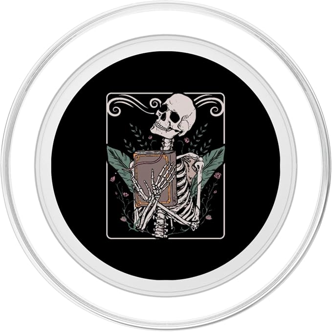 Tarot Card Skeleton Nu Goth Occult Witchcraft Witch Satanism PopSockets Adhesive PopGrip