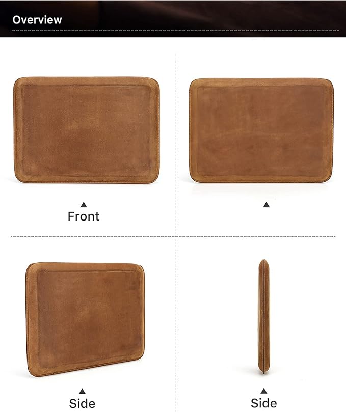Top Grain Leather 12.9 Tablet Sleeve Slim Protector Vintage Design Fully Handmade Compatible with 12.9 iPad Pro 3/4/5/6 Gen Fits A2233 A2069 A2378 A2379 A2461 A2462 Coffee 12.9 Inch