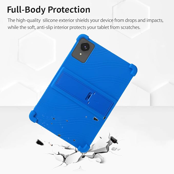 Case for ECOPAD T30 10.1-Inch Tablet – Shockproof Silicone Protective Cover with Kickstand Drop-Resistant Business Style (Black)