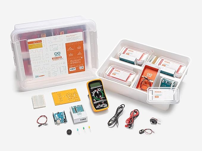Arduino Education Starter Kit for Middle School [AKX00023] - Hands-On Programming & Electronics Learning for 8 Students with Step-by-Step Lessons & Teacher Guides.