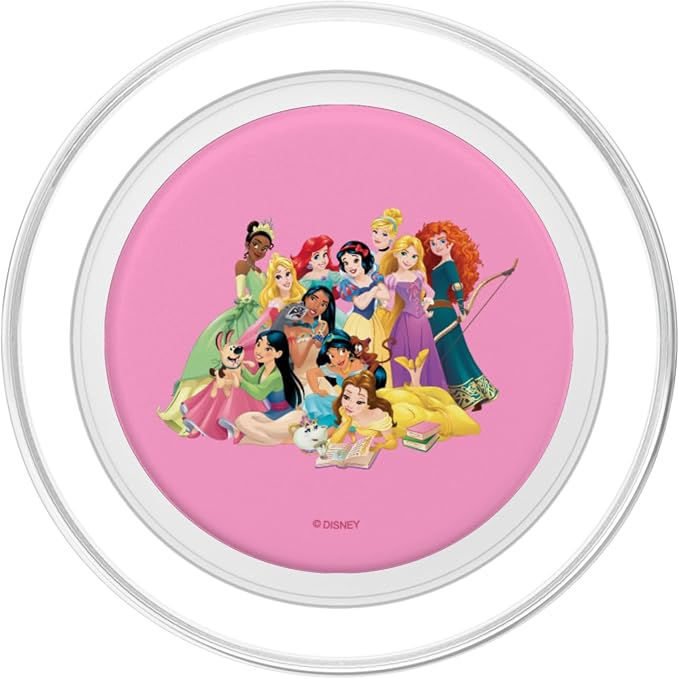 Disney Princesses Group Photo in Pink PopSockets Adhesive PopGrip