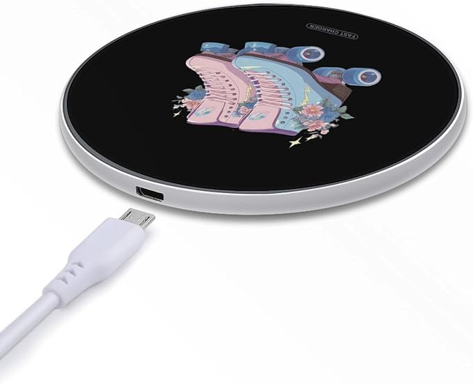 Roller Skate Wireless Charger SlimWireless Charging Pad Anti-Slip Charger Mat for Men Women