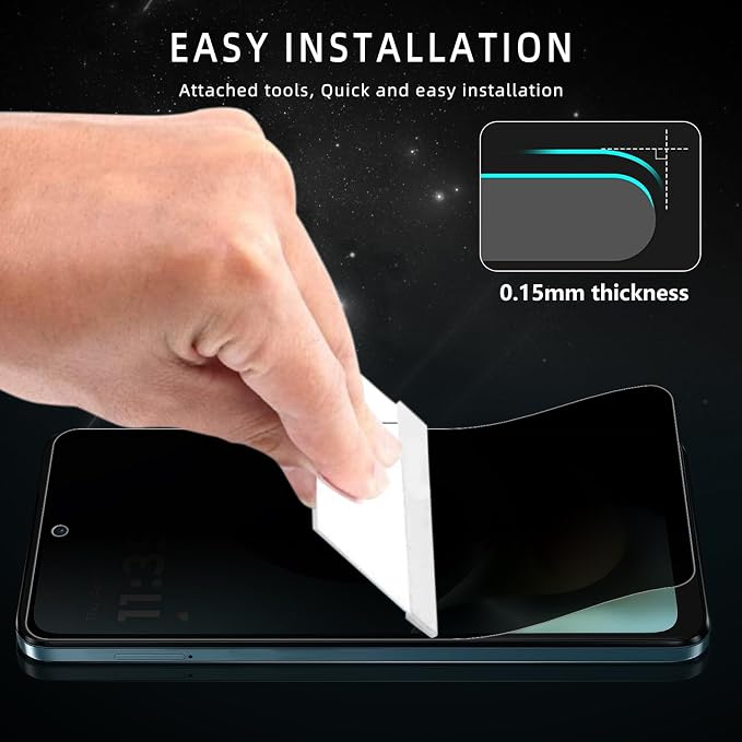 for Motorola Edge 2025 Privacy Screen Protector Flexible TPU | [2 Pack][Scratch-Resistant][Full Coverage] Anti Spy Protective Film Privacy Screen Protector for Motorola Edge 2025