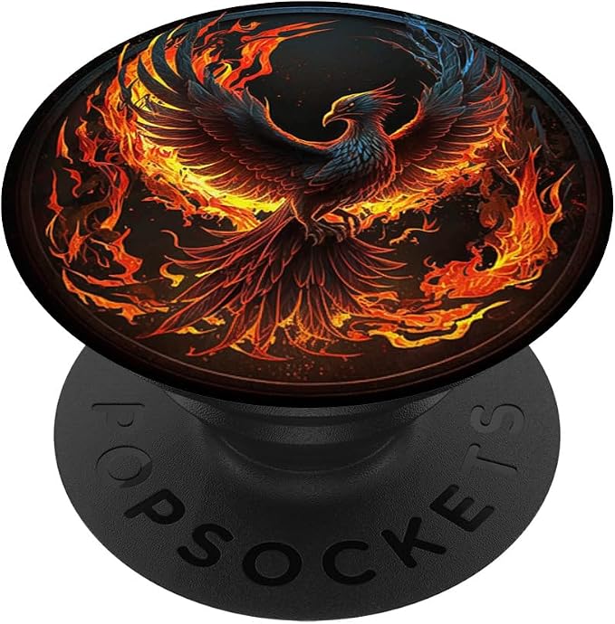 Phoenix Firebird Spiritual Bird Mythical Creature Colorful PopSockets Standard PopGrip