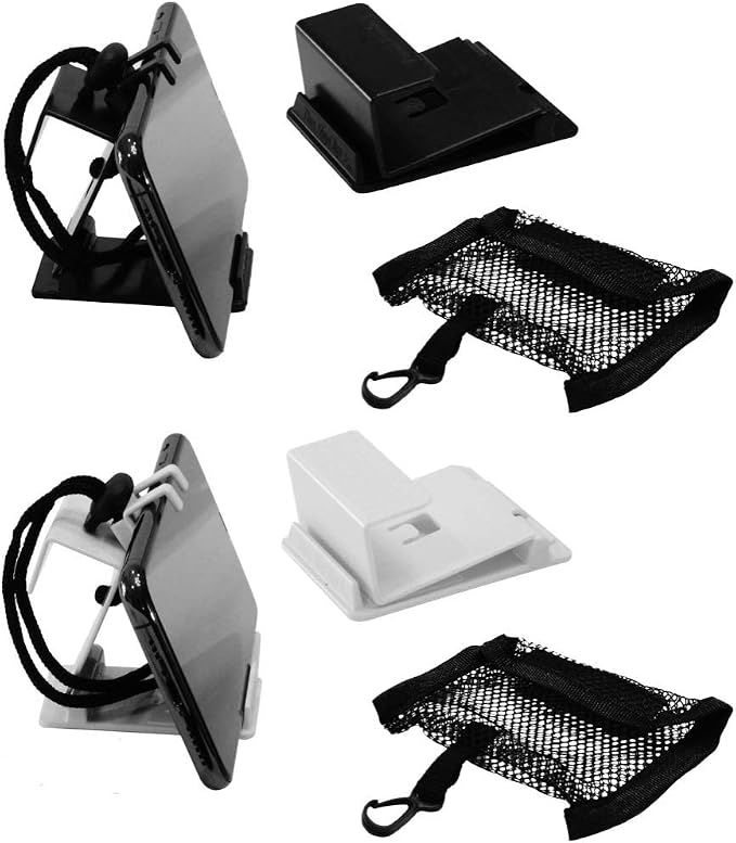 The SkyClip+ Phone &amp Tablet Holder for Air Travel Home and Office Use - Inflight Phone Mount &amp Stand Compatible with iPhone Android Kindle and Tablets - Ultimate Travel Accessory (Black)