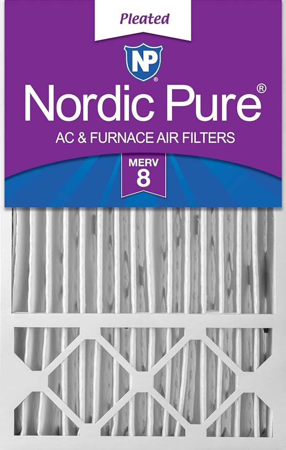 Nordic Pure 16x25x5 Honeywell/Lennox Replacement MERV 8 Air Filter 1 Pack