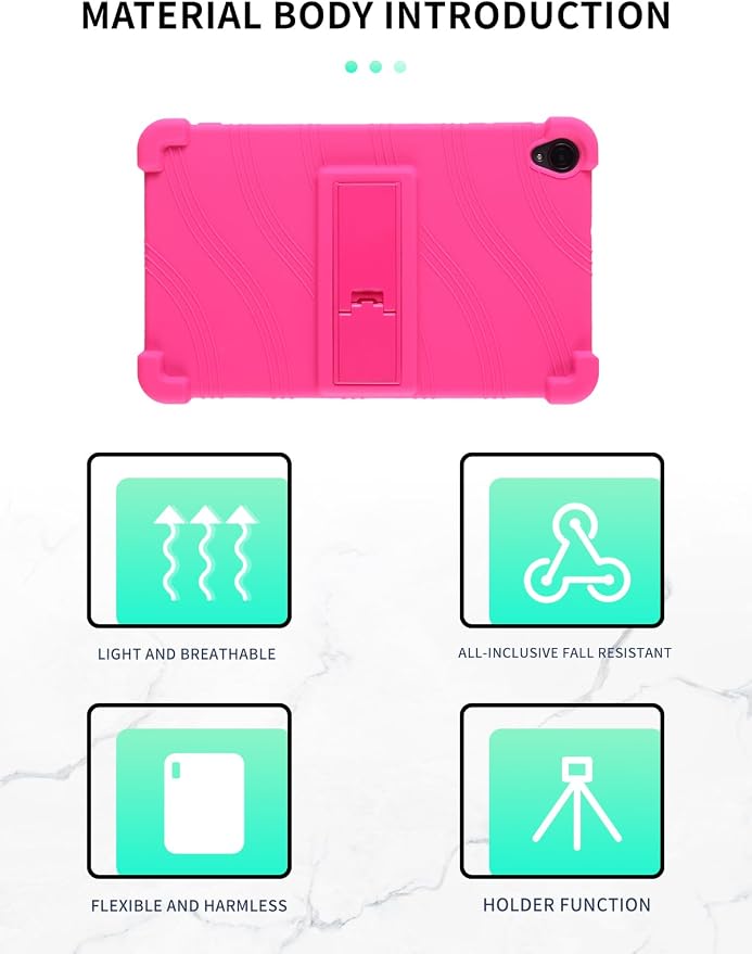 Case for Callsky-Tab Ctab 8 Android Tablet 8 Inch，WUNIAK Shock Proof Lightweight Stand Rubber Shell Protective CoverKids Friendly Soft Silicone Adjustable Stand CoverBlack
