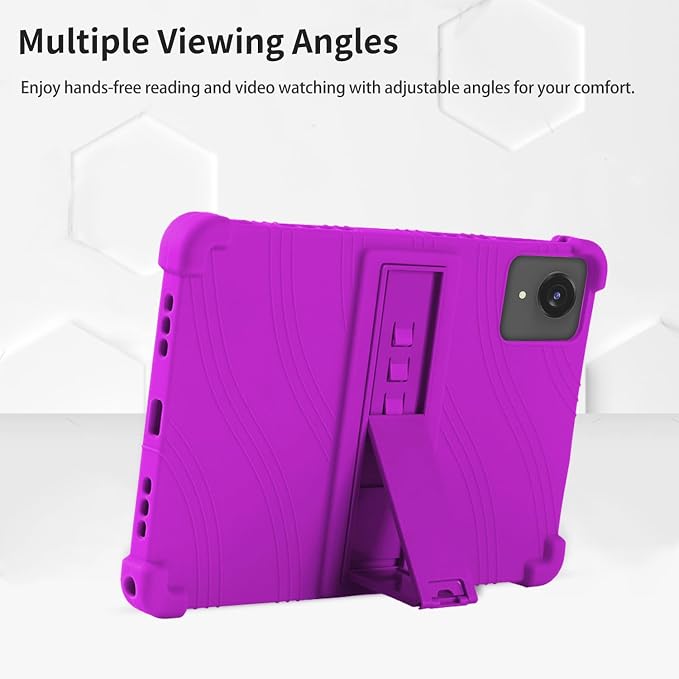 Case for ECOPAD T30 10.1-Inch Tablet – Shockproof Silicone Protective Cover with Kickstand Drop-Resistant Business Style (Black)
