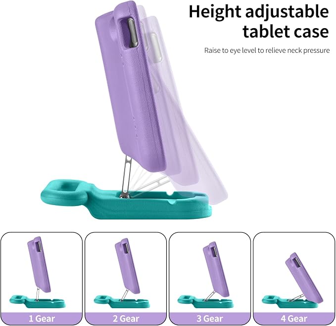 Kids Case for iPad (A16) 11th/10th Gen 10.9'' 2025/2022Adjustable Portrait/Landscape Stand/Drop Proof with HandleChild Friendly Case for iPad Air 11 (M4/M3/M2) 2026/2025/2024 (BlackBlue)