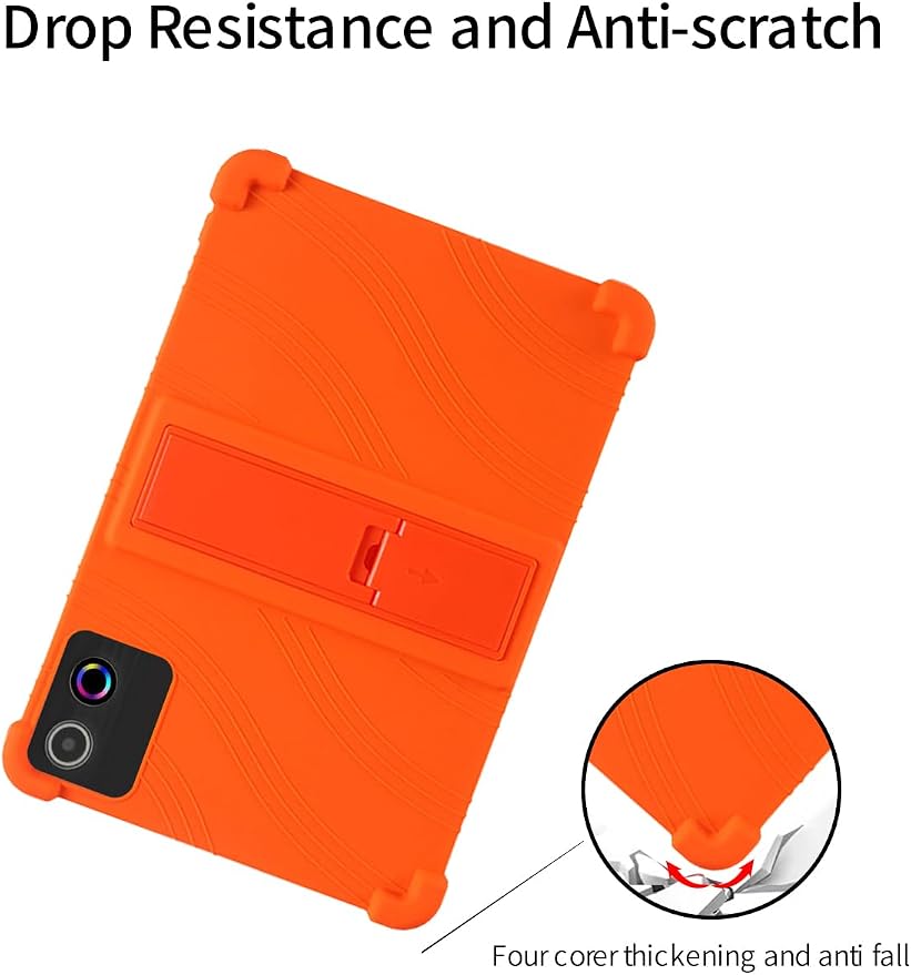 for Jeazans Jzpad-A10Pro Tablet 10 Inch Android Tablets CaseBOVUGAC Soft Silicone Adjustable Stand Shockproof Kids Friendly for Jeazans A10Pro Tablets(Black)
