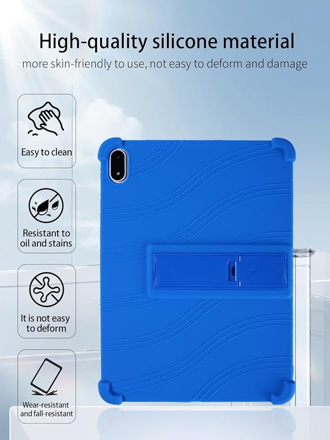 for OnePlus Pad 3 Android 15 Tablet13.2 inch Tablets CaseSoft Silicone Adjustable Stand Cover Lightweight Kids FriendlyBlack.