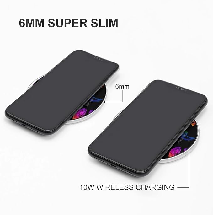 Magic Mushrooms Wireless Charger SlimWireless Charging Pad Anti-Slip Charger Mat for Men Women