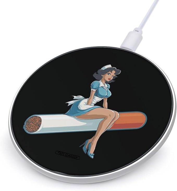 Pinups Lady Cigar Wireless Charger Portable Charging Pad | LightweightAll Smartphone