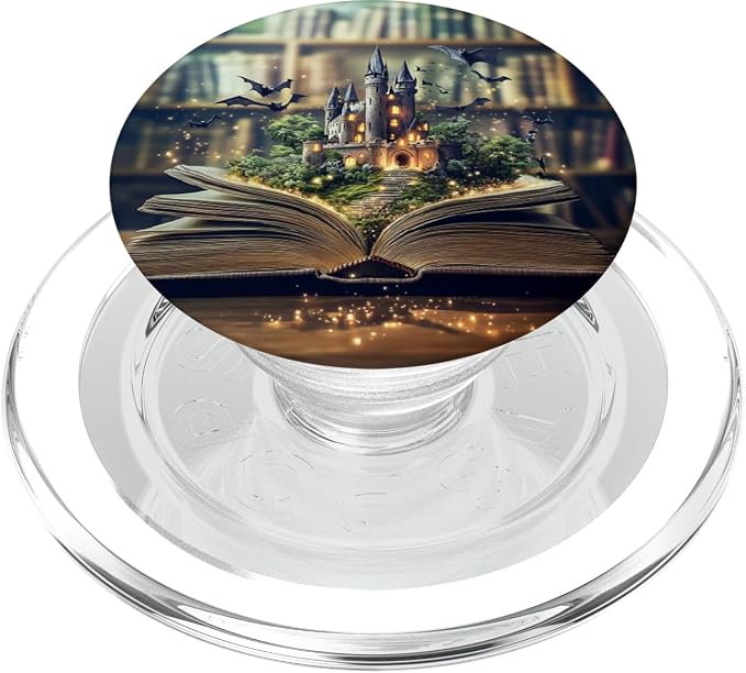Fantasy Book Lover Library Bookworm Literature Mystery PopSockets PopWallet for MagSafe
