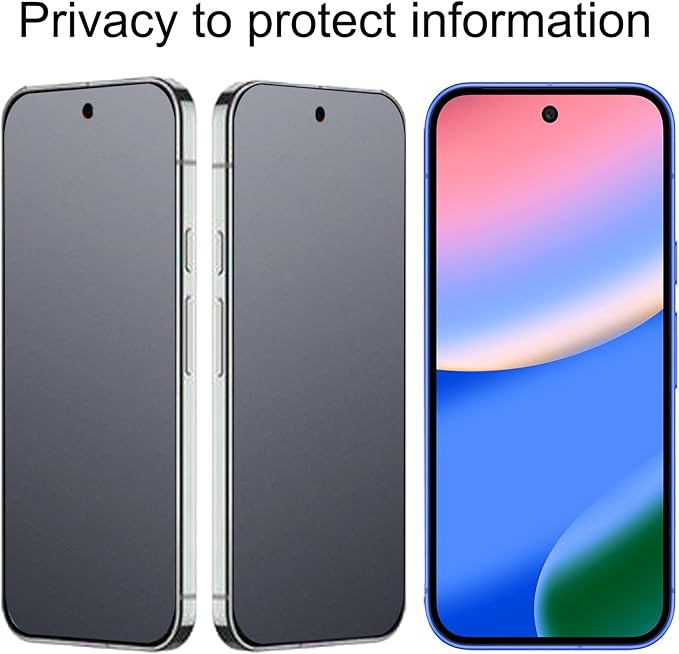 2 Pack for Google Pixel 10 Pro XL / 9 Pro XL Matte Privacy Screen Protector Anti-Spy Tempered Glass Anti Glare Film Easy Installation 6.8 inch