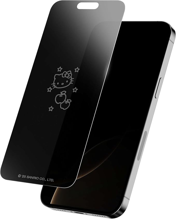 Hello Kitty Balloon Privacy Screen Protector - for iPhone 14 Plus13 Pro Max - with Disappearing Logo - Scratch-Resistant and Easy-to-Install Screen Protectors (Includes Installation Tray)