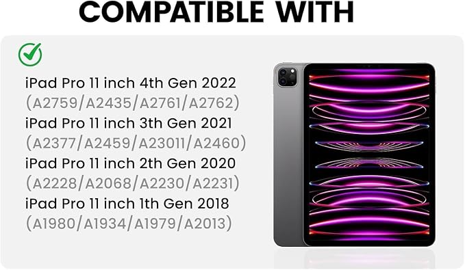 iPad Pink Case for iPad Pro Generation 11Inch 2018/2020/2021/2022 with Pencil Holder-[Auto Wake/Sleep] Trifold Stand Soft TPU Protective Cover Cute Cherry Bow