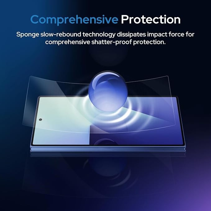 MOBDIK Screen Protector for Galaxy Z Fold 7 Front &amp Inner Flexible Film | 2 Pack TPU Film AlignGuard Pro Easy Alignment Auto-Repair Bubble Free Ultra HD High Sensitivity