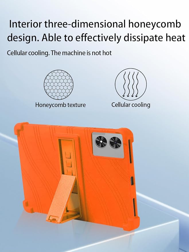 for Frameflow P11T Android 16 11-Inch TabletUYRUREL Skin-Friendly Soft Silicone Protective CaseFull Protection Against Drops and Scratcheswith Adjustable Viewing StandBlack.