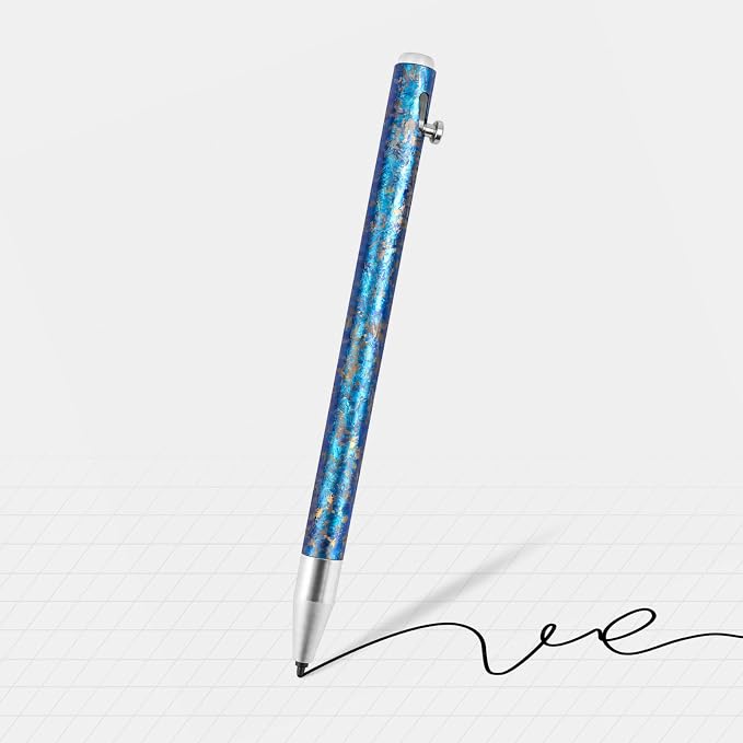 Titanium Magnetic EMR Stylus for E-Ink Devices Retractable Magnetic Digital Pen with Precision Fine Tip Lightweight Writing Pen Compatible with Remarkable 2 Kindle Scribe BOOX SupernoteBlue