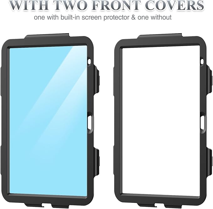 SEYMAC stock Case for iPad (A16) 11th/10th Generation 11''/10.9'' 2025/2022, Full-Body Drop Protection Case with Screen Protector &360° Rotate Hand Strap/Stand, Black