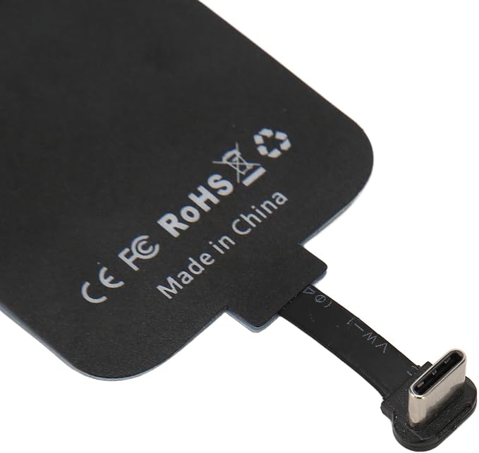 USB C Wireless Charging Receiver 10W Magnetic Charging Back Patch | Magnetic Charging Adapter for Smartphones Ultra Thin ABS Charging Back Patch with Type C Wireless Charging Receiver for And