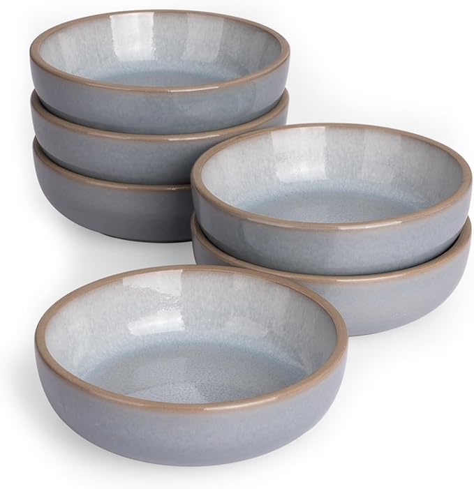 famiware Ceramic Soy Sauce Dish, 3oz Dipping Bowls Set of 6, Verdure