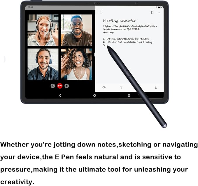NXTPaper 12 Pro E Pen for TCL NXTPaper 12 Pro E PenStylus Pen for TCL NXTPaper 12 Pro E Pen 4096 SensitivityPalm Rejection(Black)