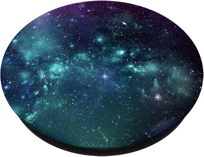 Galaxy Universe Star Cluster Cosmic Aqua Nebula PopSockets PopGrip: Swappable Grip for Phones &amp Tablets