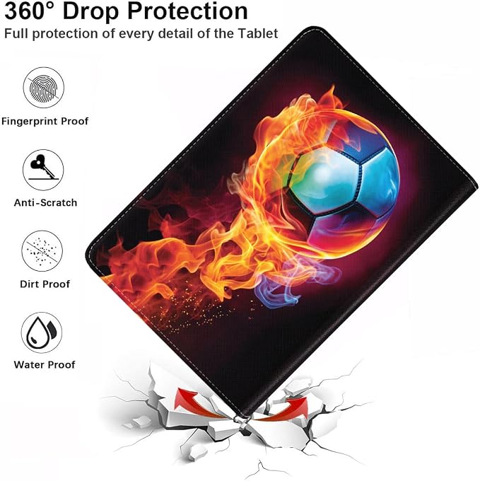 Case for Samsung Galaxy Tab S10 Lite/ S10 FE/ S9 FE 5G 10.9 Inch/ S9 11 Inch - Slim PU Leather Folding Stand Folio Cover with Auto Sleep/Wake - African American Girl