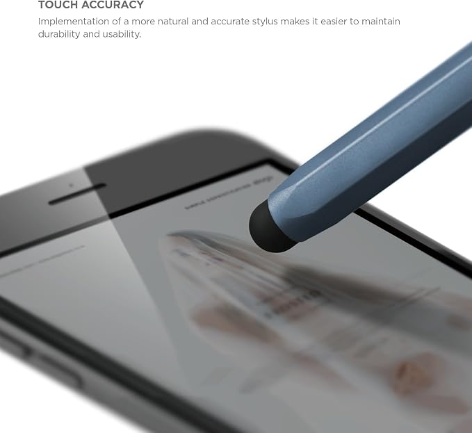 elago Premium Aluminum Hexa Stylus Pens for All Touch Screen Tablets | Soft Touch Pen-Point Precise Touch and Control Extra Rubber Tip Included Ergonomic Grip Comfortable Grip (Black)