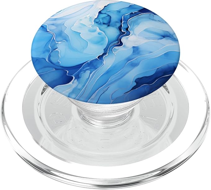 Blue Ice Agate Stone Gemologist Chalcedony Gemstone PopSockets PopGrip for MagSafe