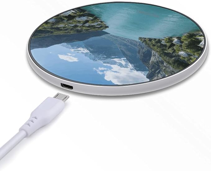 Lake Como Wireless Charger Portable 10W Fast Wireless Charging Pad Compatible with Phone Ultra-Thin Charging Station Lightweight Charger Mat for Travel Home Office Desk