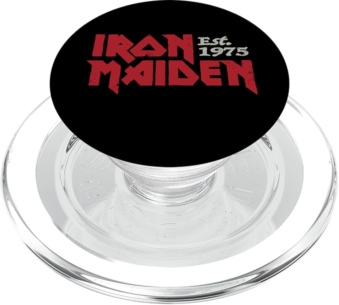 Iron Maiden Logos On Black PopSockets PopGrip for MagSafe