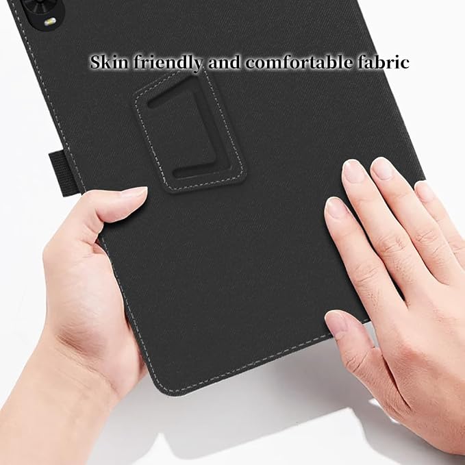 for TCL TAB 10 NXTPAPER 5G 10.4 Inch Tablet CasePU Leather Slim Cover Soft Back Shell Folding Multi-Viewing Angles Stand for TCL TAB 10 NXTPAPER 5G 10.4 Inch Model 9199S Tablet (Black)