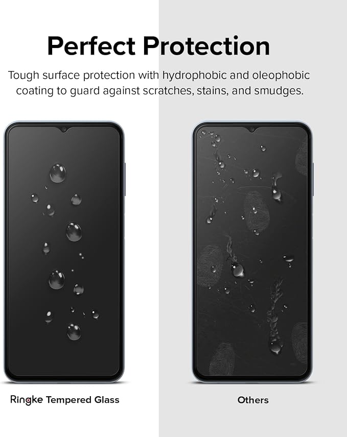 Ringke for Samsung Galaxy A13 4G / 5G Screen Protector [Glass 2 Pack] | Case Friendly Shatterproof Premium 9H Hardness Tempered Glass