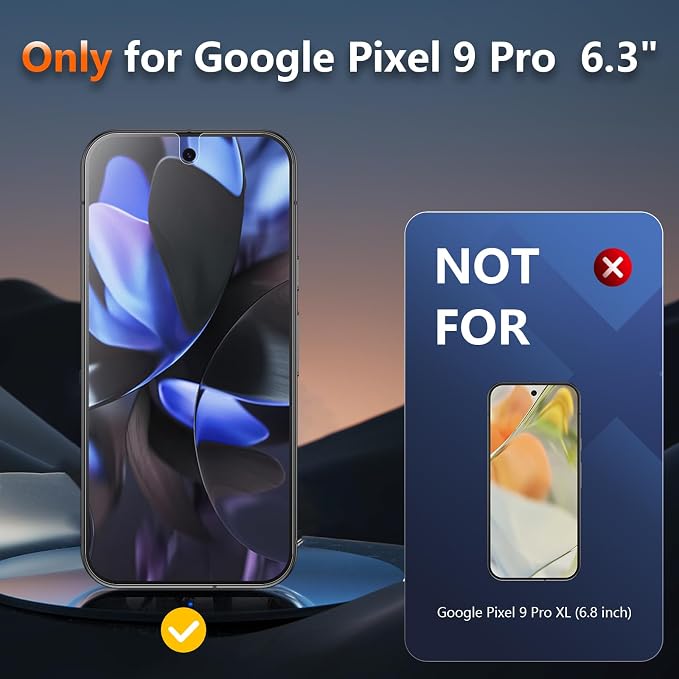 [2 Pack] Anti Glare Matte Privacy TPU Screen Protector for Google Pixel 10 (Not Glass) Fingerprint Sensor Compatible Full Adhesive Flexible Film Easy Installation