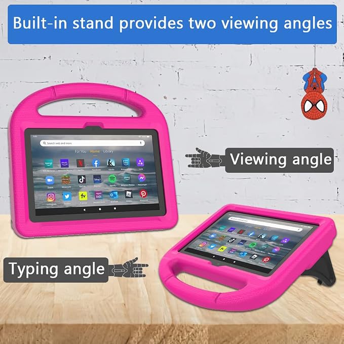 Kids Case for New Tab 7-inch 2024 Lightweight Shockproof Kid-Proof Cover with Stand Cover - Black
