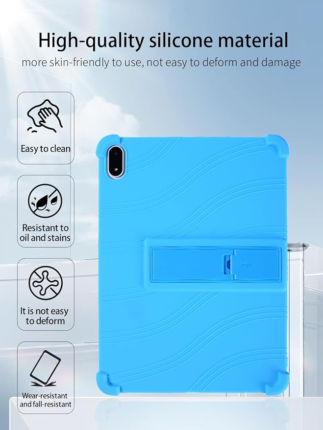 for OnePlus Pad 3 Android 15 Tablet13.2 inch Tablets CaseSoft Silicone Adjustable Stand Cover Lightweight Kids FriendlyBlack.