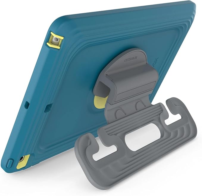 OtterBox Made for Kids Case for iPad 7th 8th &amp 9th Gen (10.2 Display - 2019 2020 &amp 2021 Version) with Kickstand &amp car headrest Mount Holder - Brave Blue