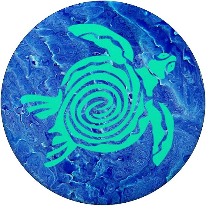 Sea Turtle Phone GripTeal Turtle Phone Pop Out Blue Turtle PopSockets Adhesive PopGrip