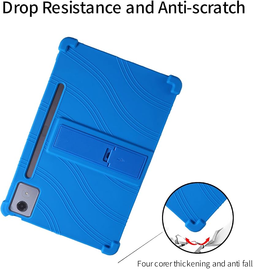 for Lenovo Idea Tab Pro 12.7 inch Tablet CaseBOVUGAC Soft Silicone Adjustable Stand Shockproof Kids Friendly for Lenovo Idea Tab Pro Tablet(Black)