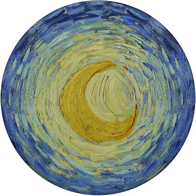 Starry Night Moon Van Gogh Fine Art Painting 2 Cla PopSockets Adhesive PopGrip