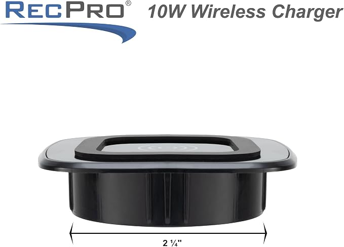 RecPro 12V Flush Mount Wireless Charger | 10W Qi Charging Pad